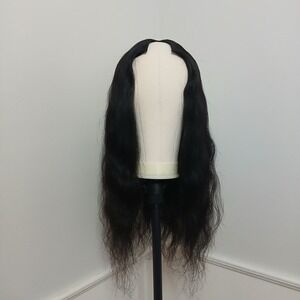 Glueless Human Hair 24 Inch Body Wave V-Part Wig Natural Texture New